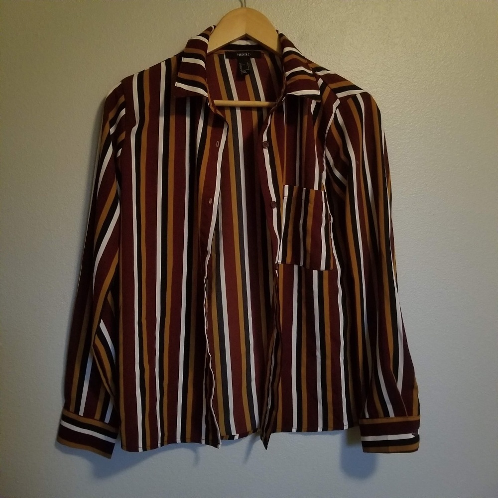 Forever 21 Patterned Button-up